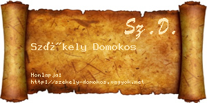 Székely Domokos névjegykártya