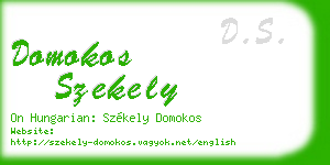 domokos szekely business card